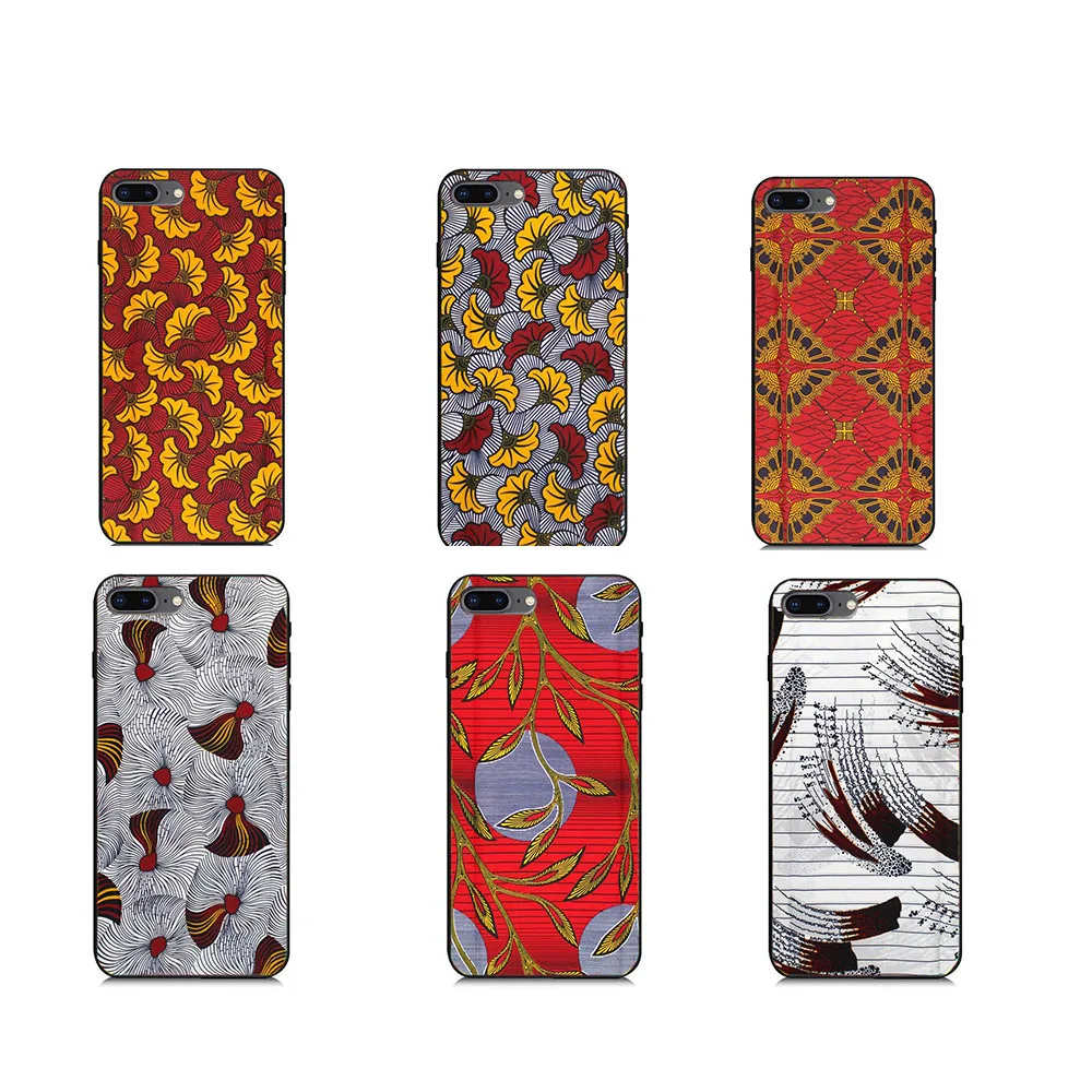 

iPhone8 Mobile phone shell African Phone case Ankara Print Wax print Phone Case Can be Customized photo Silicone Phone Case