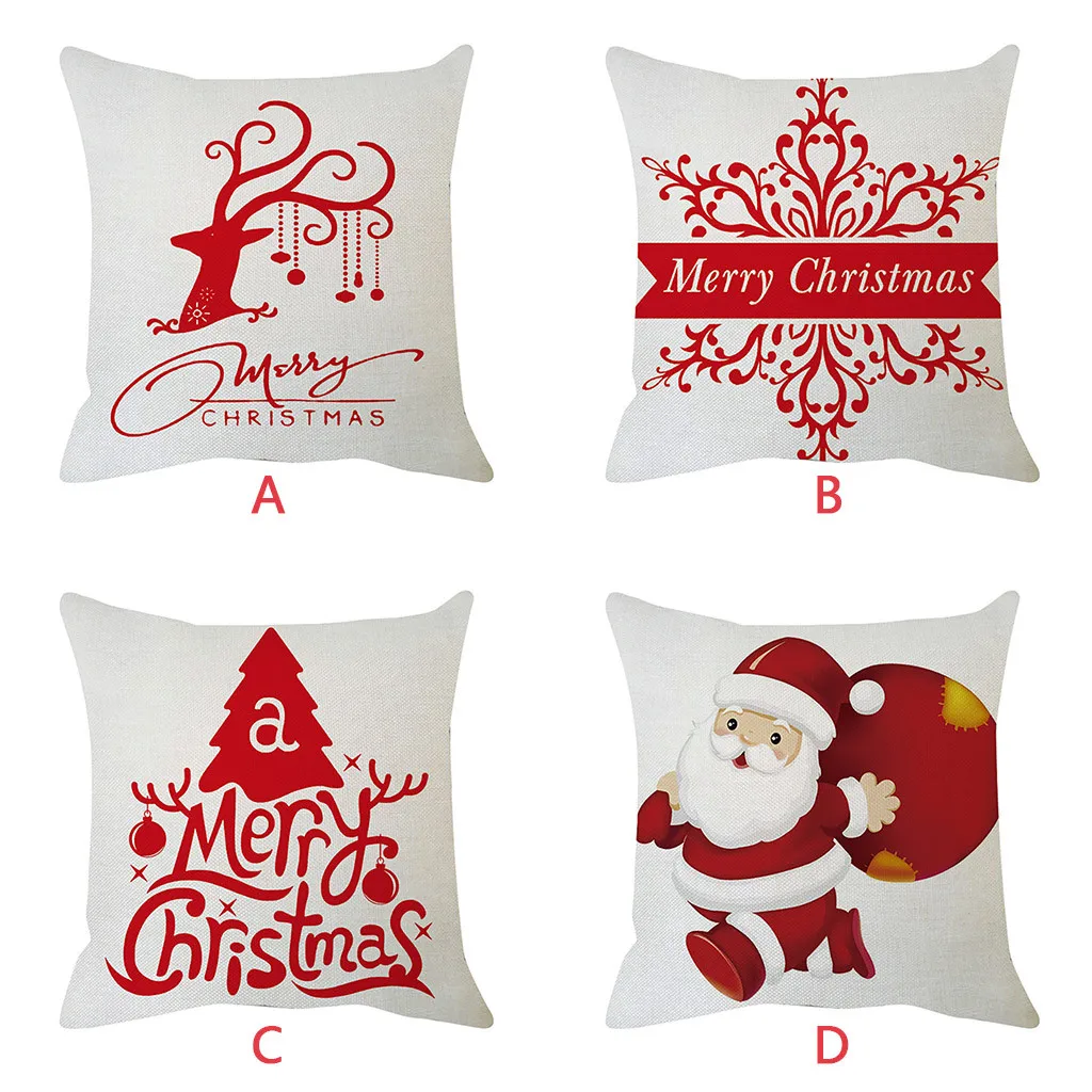 

2020 Christmas Elk Printed cushion covers 45*45 Pillowcases sofa cushions Pillow cases home decor pillow cover Aug 31st