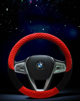 

38CM Steering Wheel Covers Universal Soft Warm short Plush Car Steering Wheel Cover Car-styling car accessories auto product