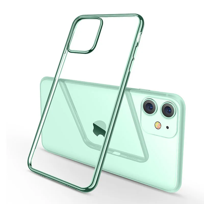Чехол для iPhone XS, чехол для iPhone 11 Pro Max XR 7 6 6S 8 Plus, чехол для iPhone XS Max, чехол, прозрачная цветная рамка, задняя крышка из ТПУ