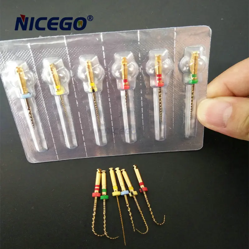 25MM Dental protaper gold flexible files endo rotary files golden endodontic files 25mm nickel titainium instrument dentistry - Цвет: 25MM