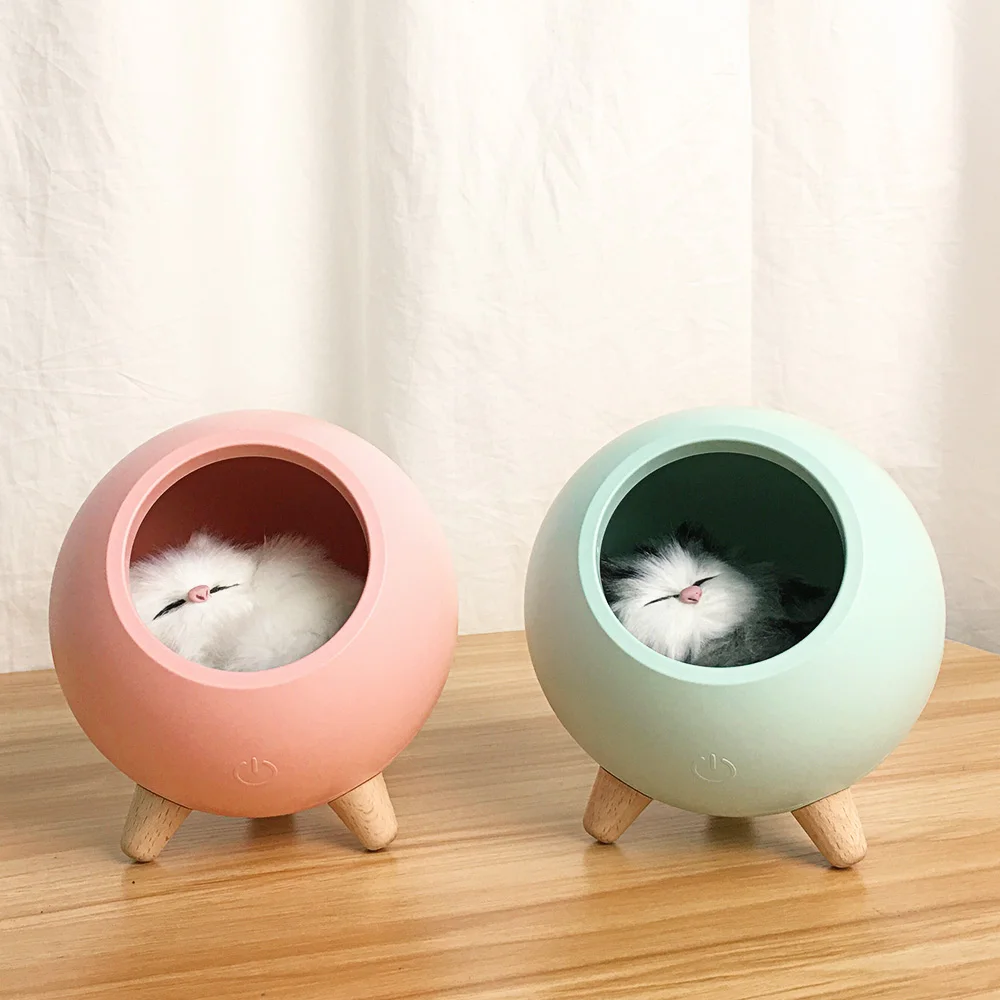Ночник с милой кошкой и USB-подсветкой детская спальня современное домашнее