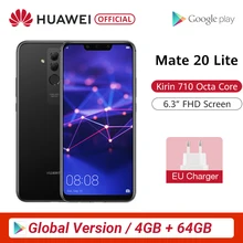 Глобальная версия huawei mate 20 Lite 4G 64G 6,3 дюймовый мобильный телефон ЕС зарядное устройство NFC 24 МП фронтальная камера F/2,0 апертура Kirin 710 Скидка 600 руб. /. При заказе от 5500 руб. /Промокод: new