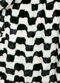 white and black Для женщин натуральная норка штук меховое Женское пальто - Цвет: white and black