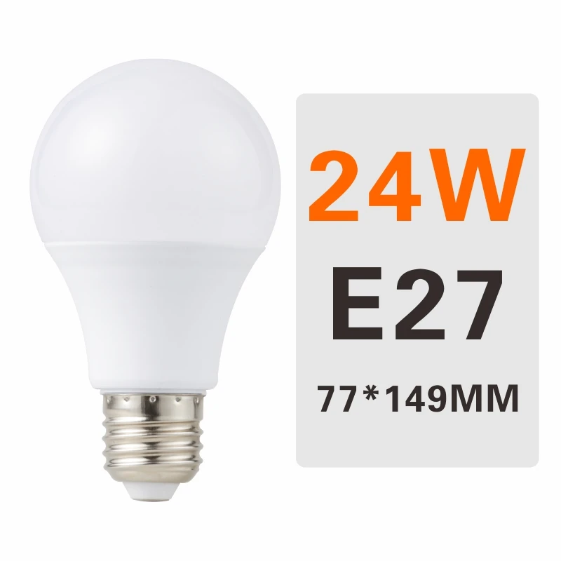 6 шт. светодиодный ламповый светильник E27 E14 220 В, умная лампочка IC 3 Вт 6 Вт 9 Вт 12 Вт 15 Вт 18 Вт 20 Вт 24 Вт, лампада высокой яркости, Светодиодный точечный светильник Bombilla - Испускаемый цвет: 24W E27