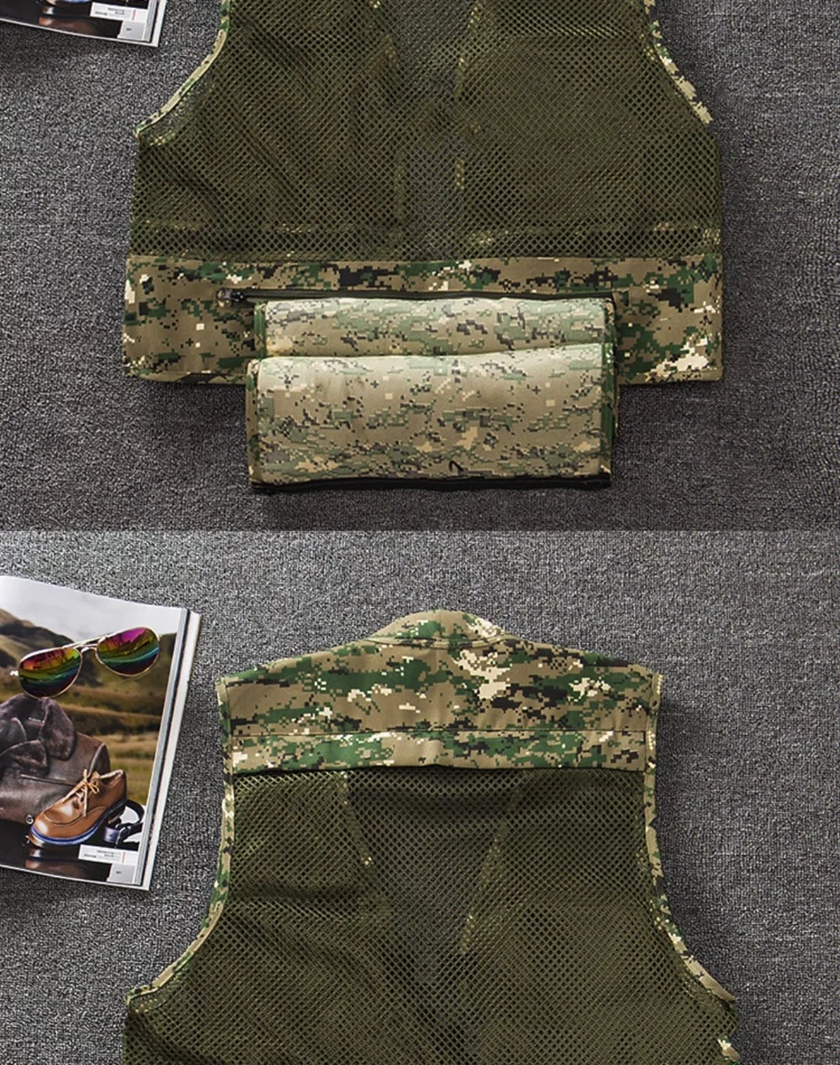 Открытый Быстросохнущий рыболовный жилет с несколькими карманами, сетчатый жилет для рыбалки, охоты, пешего туризма, альпинизма, жилет для путешествий, куртки для фотосъемки