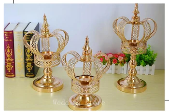 

2 PCS New Wedding Candlestick Lace Crown Candlestick For Wedding Event/Party/Hotel/Home Decoration