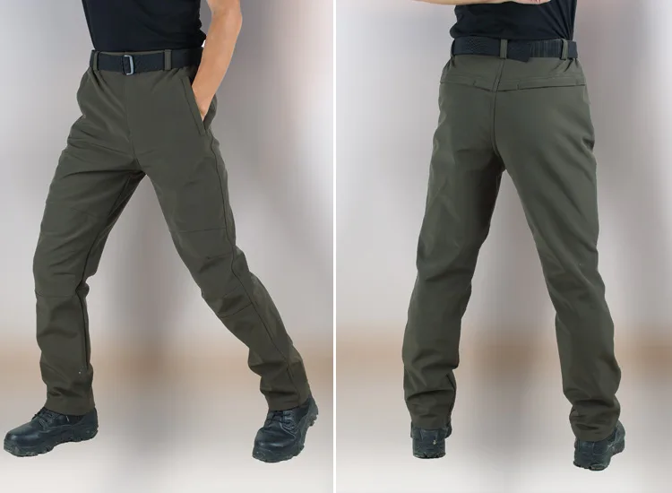 Shark Skin tactical softshell pants men's combat pants Fleece Khaki Pants stone island cargo pants