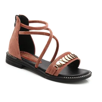 

Summer Girls Leather Sandals Toddler Roman Princess Sandal Fashion Girls Soft Bottom Shoes Children Sequined Gladiayor Sandal