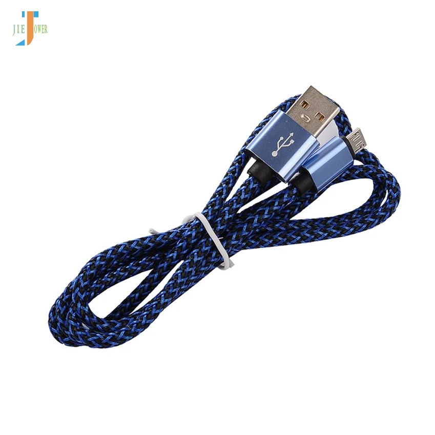 100 шт/партия Micro USB кабель для зарядки данных Синхронизация данных двойной цветной нейлоновый Плетеный Micro USB кабель для Iphone XR MAX 8 samsung Xiaomi