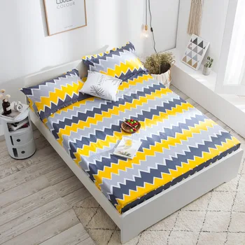 

MECEROCK Waterproof Mattress Cover Printed Bed Cover Protector Breathable Soft Mattress Topper Single Double Bed