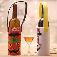 Хэллоуин вечерние Чехлы для бутилок вина сумка Хэллоуин фестиваль домашний вечерние Ужин Декор Чехлы для бутилок вина; Цвета: белый, оранжевый