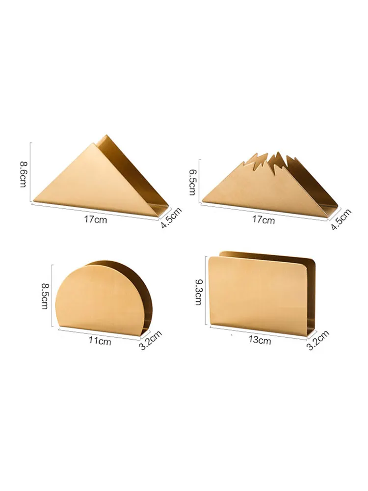 Nordic Home And Wedding Decoration Table Napkin Holder Rack Gold Plated 304 Stainless Steel Storage Tower Holder Hotel towel and napkin holder