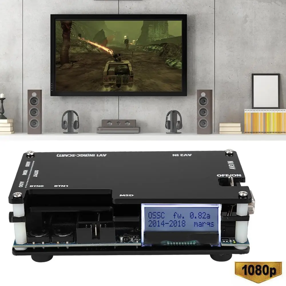 HDMI в Scart HD 1080p видео конвертер Поддержка старых игровых консолей для/md/ps/ss/конвертер
