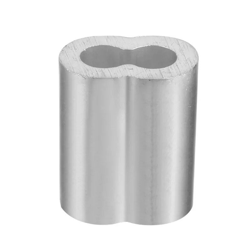 ELEG-100pcs 3/16 дюйма(5 мм) Диаметр троса алюминиевый сплав втулки зажим фитинги кабель щипцы