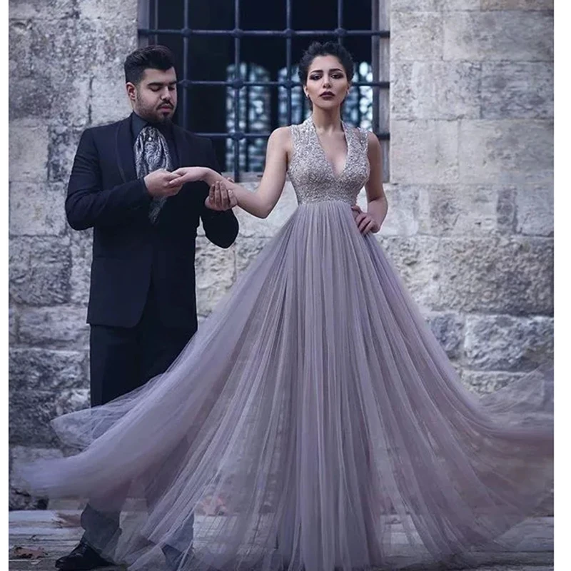 2020-Elegant-Dusty-Color-Evening-Dresses-Shiny-Sequin-Top-Tulle-Skirt-Long-Prom-Dresses-Lady-Party