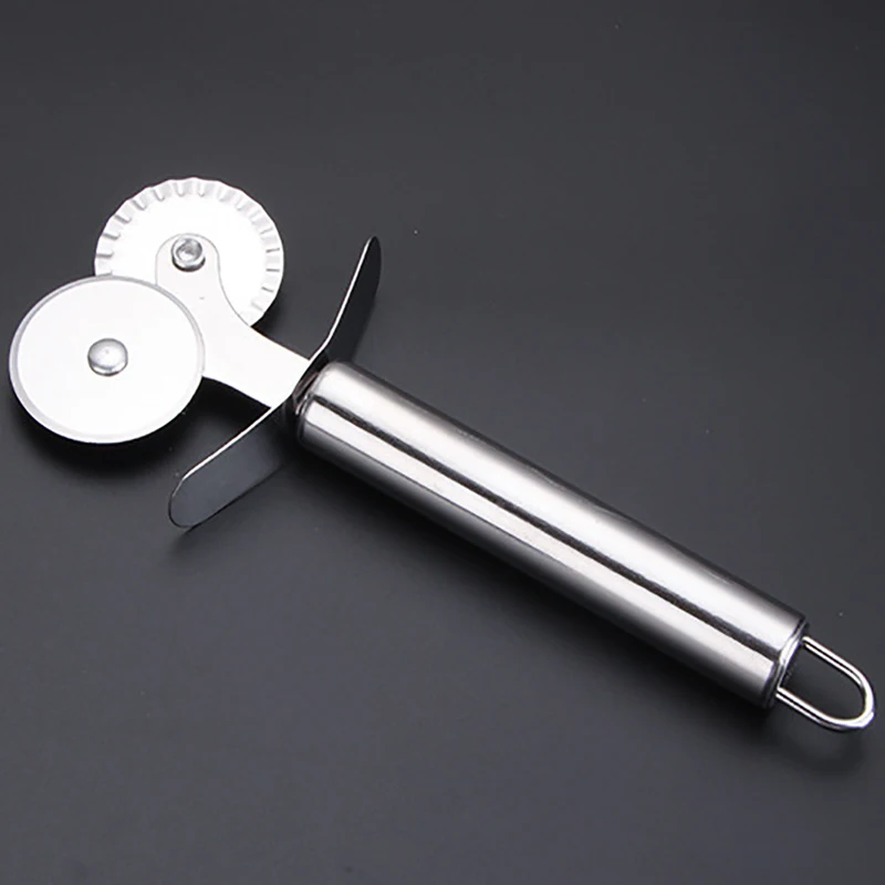 Резак для пиццы из нержавеющей стали с 4 узорами двойной ролик нож кондитерские