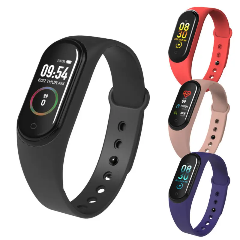 

Smart Bracelet M4 Bluetooth Smart Watch Heart Rate Oxygen Blood Pressure Sport Fitness Tracker Sports Wristband