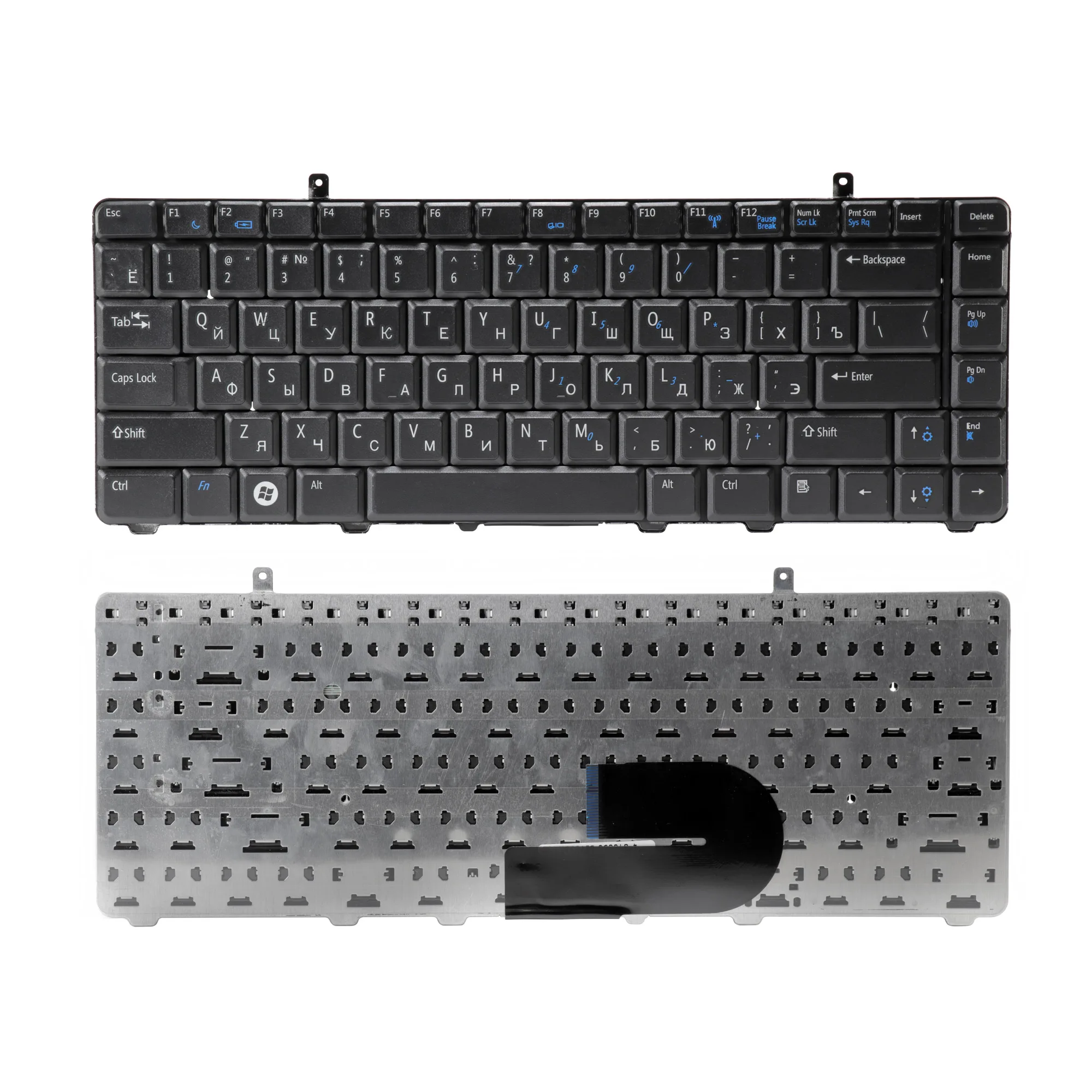 Клавиатура для ноутбука Dell Vostro A840 A860 1014 1015 1088 Series. Плоский Enter. Черная без рамки. PN: