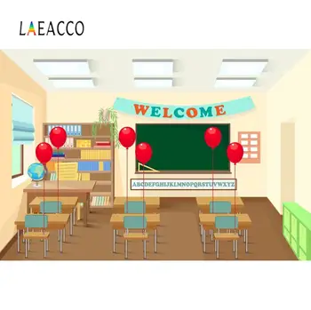

Photo Backgrounds Baby Cartoon Back To School Learning Classroom Study Interior Photographic Backdrop Photocall Photo Studio
