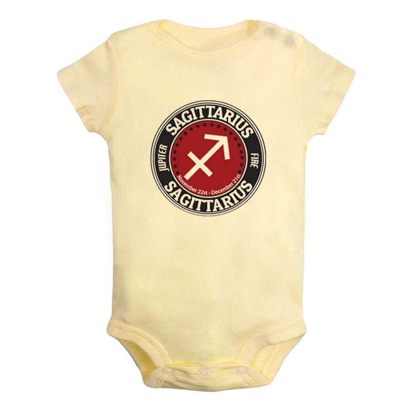 ieBodysuits2025Y Libra Sagittarius Созвездие рыб, Одежда для новорожденных девочек и мальчиков, комбинезон с короткими рукавами, комбинезон, хлопок - Цвет: ieBodysuits2025Y