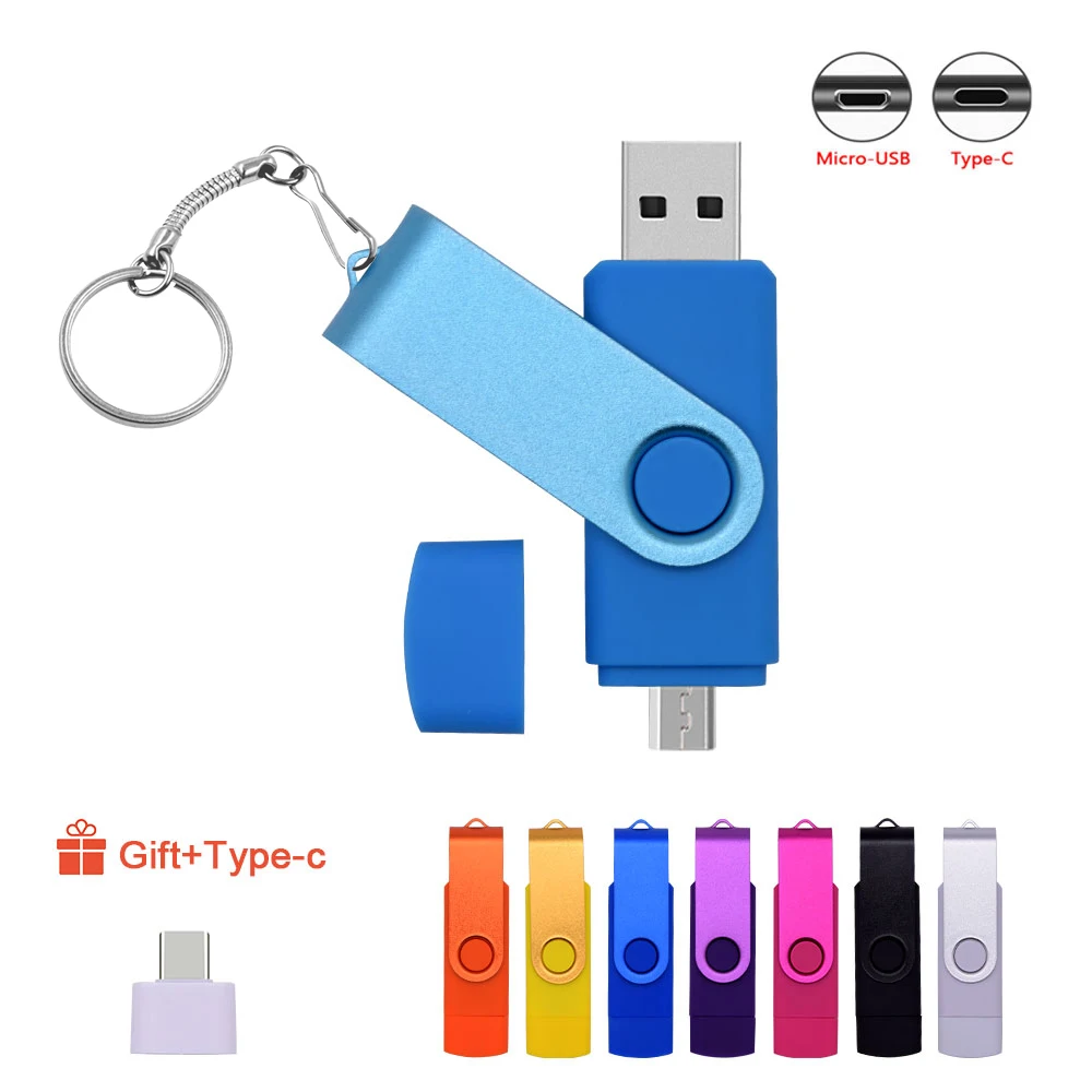 Флеш-накопитель OTG USB 2 0 высокоскоростной с логотипом сделай сам двойное