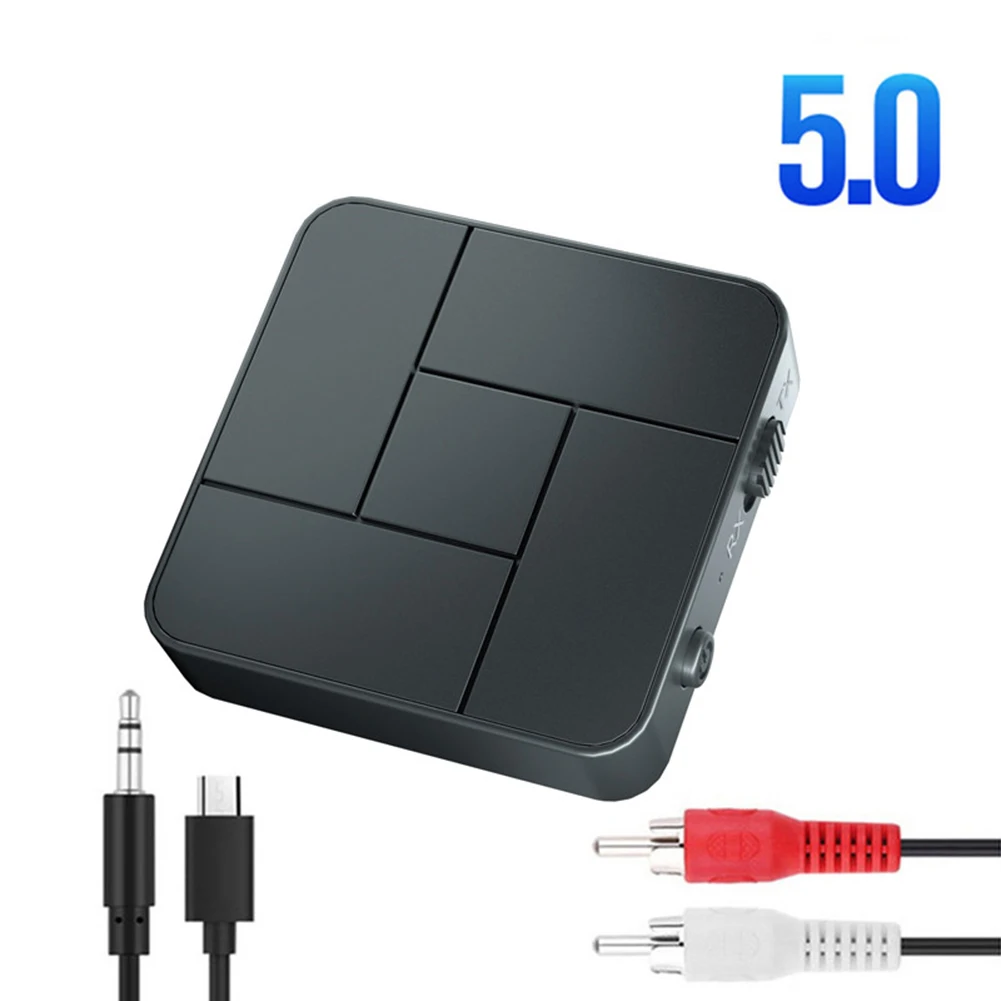 KN326 Bluetooth-compatible 5.0 Audio Transmitter Receiver 3.5mm AUX Jack RCA Wireless Music Adapter with Mic for Car PC TV | Электроника