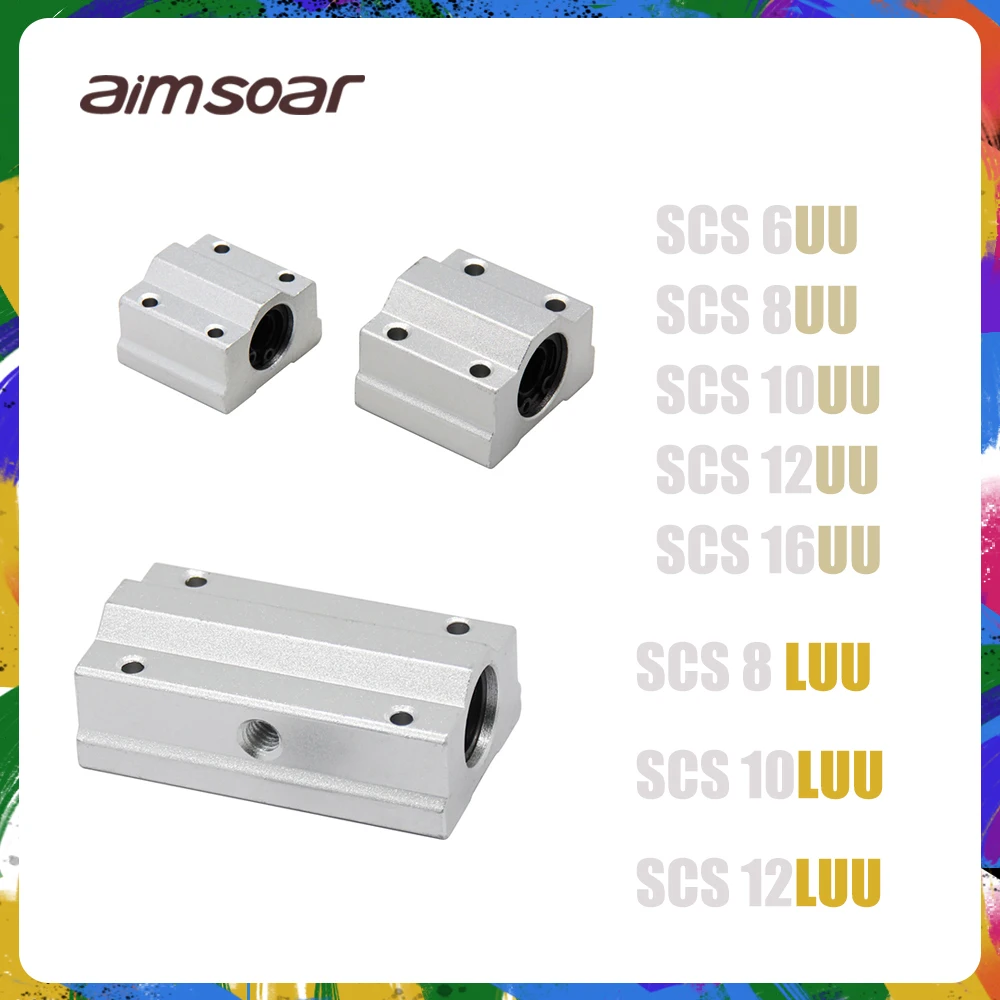

SCS8UU SCS6UU SCS10UU SCS12UU SCS16UU SCS8LUU SCS10LUU SCS12LUU 8mm Linear Ball Bearing Block 3D printer parts