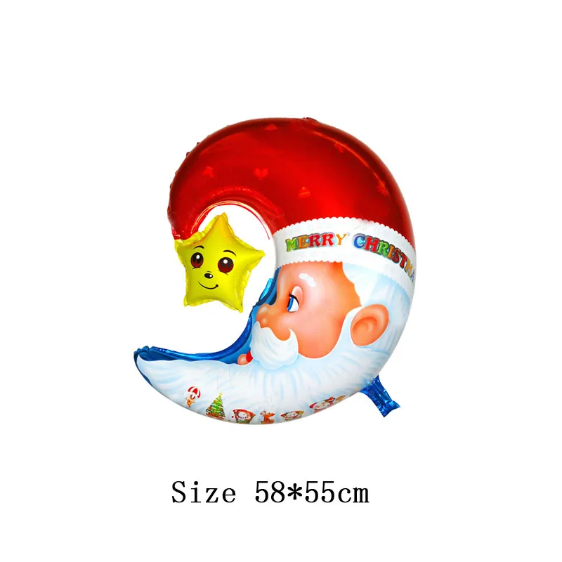 santa claus moon Новинка, Рождественские шары, Санта Клаус, снеговик, шар, Рождественский единорог, рождественские украшения для дома, год - Цвет: santa claus moon