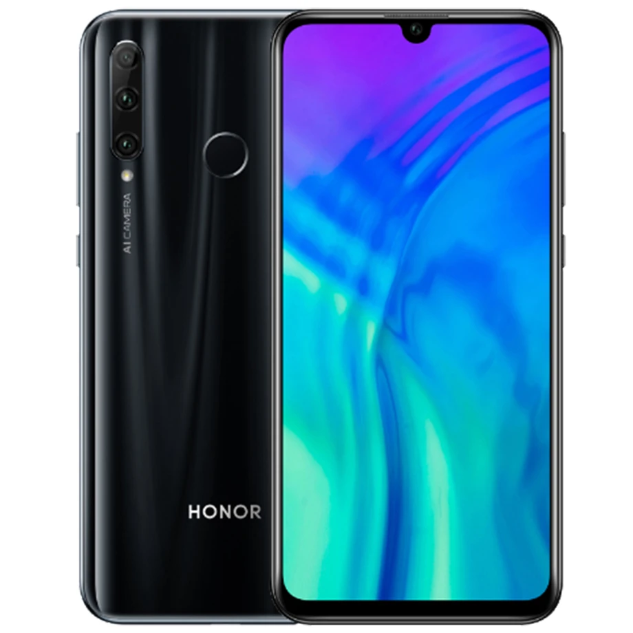Honor 20i Kirin 710 Восьмиядерный 6,21 ''4 камеры 3400 мАч 6 ГБ ОЗУ 64 Гб ПЗУ распознавание лица отпечаток пальца
