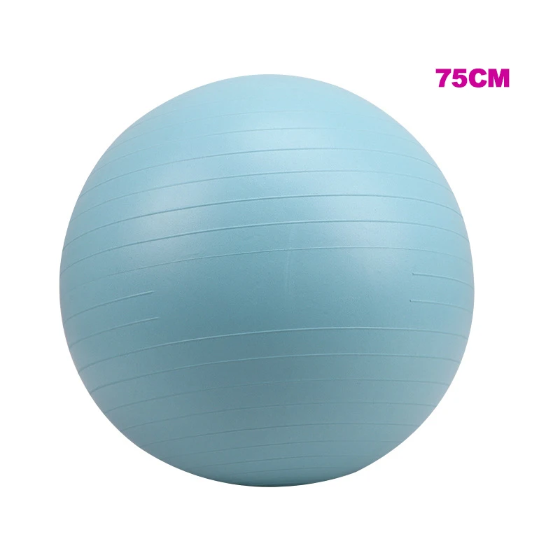 Йога мяч 65 см/75 см Матовый Текстура Пилатес взрывозащищенный мяч для фитнеса начинающих детей беременных женщин массаж йога баланс мяч - Цвет: 75cm blue
