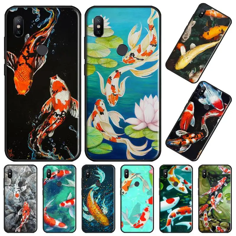 

Chinese Koi Fishes good luck Phone Case For Xiaomi Redmi 7 8 9t a3 9se k20 mi8 max3 lite 9 note 9s 10 pro
