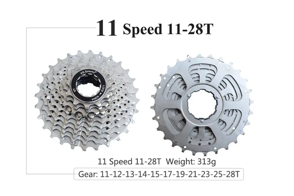 8s 9s 10s 11s кассета 11-25T 26T 28T 32T 36T Запчасти для велосипеда свободного хода 8 9 10 11 скоростной маховик Звездочка для шоссейного велосипеда - Цвет: 11S 11-28T K