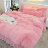 Luxury Pure Color Plush Shaggy Warm Fleece Girl Bedding Set Mink Velvet Double Duvet Cover Set Bed Skirt Pillowcase Home Textile ► Photo 1/6