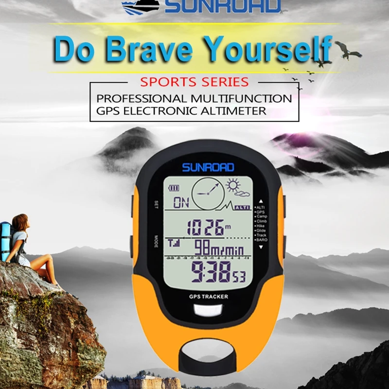 Digital Altimeter Digital GPS Tracker Altimeter Compass Barometer Air Pressure Altitude Data LCD Outdoor Thermometer Camping Hiking Climbing Tools