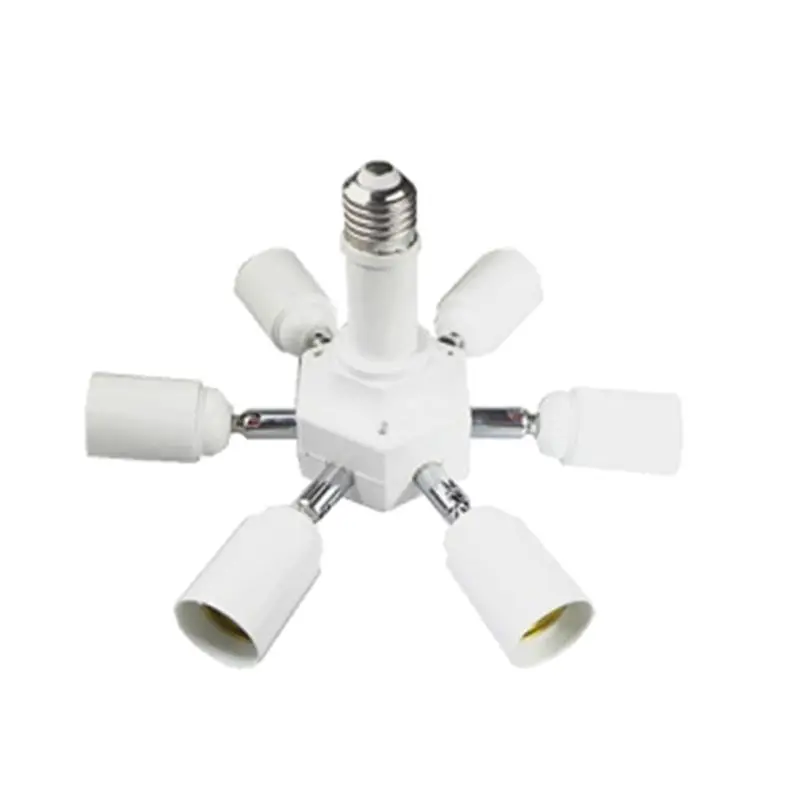 

E27/E40 to 6+1 E27 Lamp Holders 7 in 1 Light Socket Splitter 4A LED Bulb Converter LED Light Holder Converter 100-240 (V)