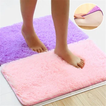 

Non Slip Bath Mat Bathroom Carpet Mat In the Bathroom Comfortable Bath Pad Large Size Bedroom Bathroom Rugs