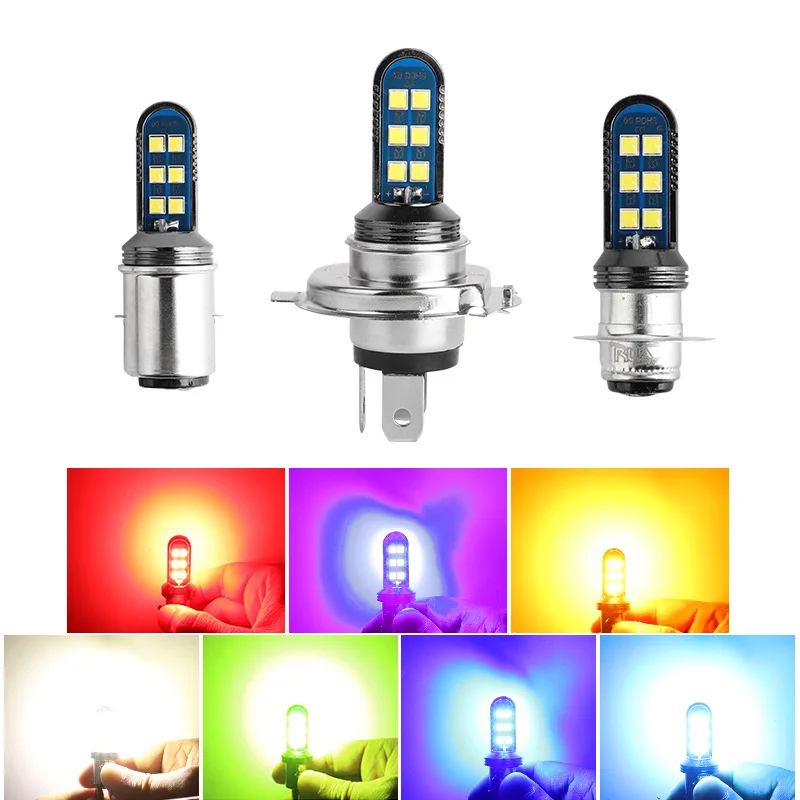 SOURCE New Style Bright H4 Motorcycle LED Headlight BA20d Double Claw Led Lamp P15d Bulb | Автомобили и мотоциклы