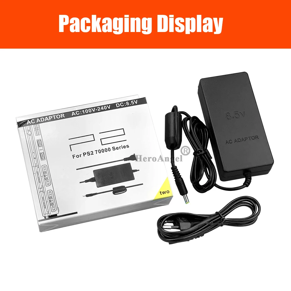 Game Console Power Adapter New AC for Sony Playstation 2 EU Plug Charger Power Supply for PS2 70000 8.5V 5.6A Output