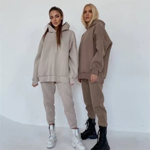 2022 spring new fashion leisure pure cotton solid color women's sports Hoodie Hoodie sweater suit