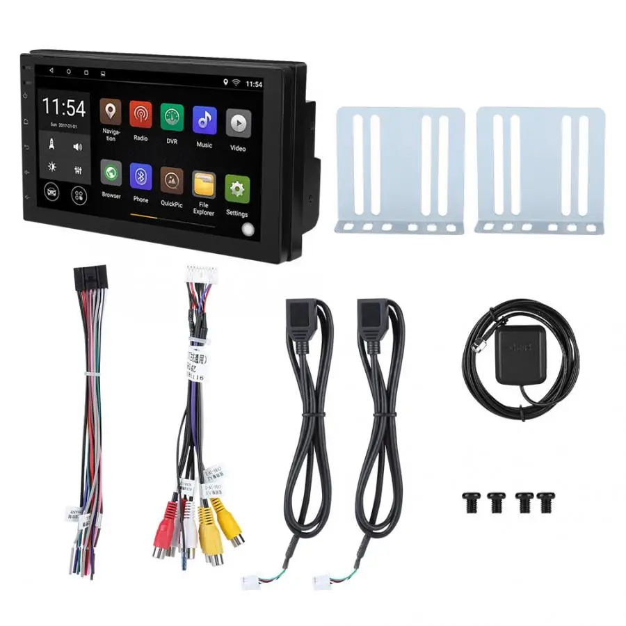 Mp3 " wifi двойной 2 Din Автомобильный Радио стерео Мультимедиа Bluetooth плеер gps антенна 1+ 16G для Android Bluetooth Автомобильный mp3 плеер