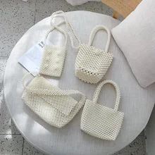 Брендовые жемчужные сумочки ручной работы, Украшенные бусинами, сумки, женские вечерние сумки в винтажном стиле, роскошные сумки через плечо, одноцветные простые сумки