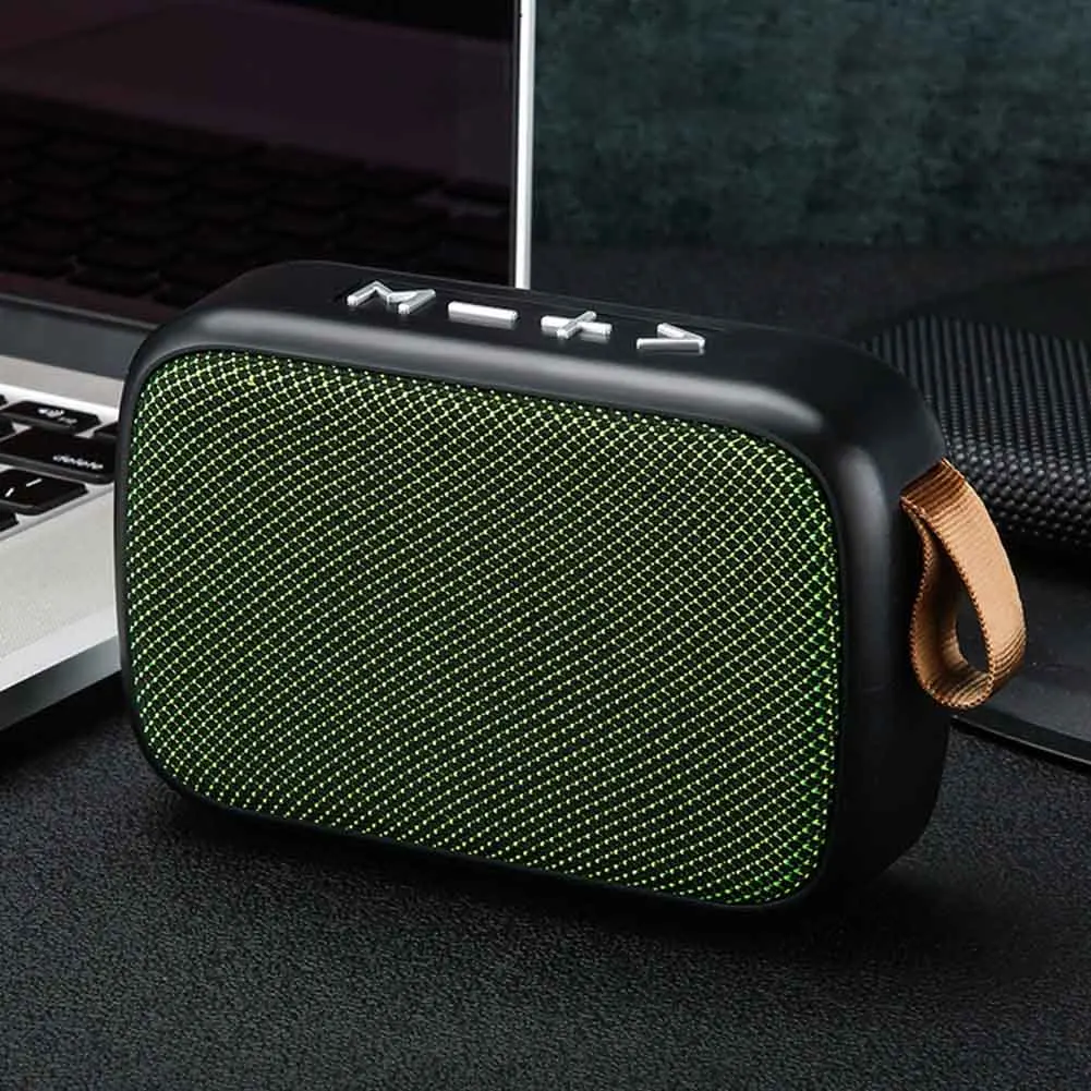 Green Перезаряжаемый стерео звук TF карта ноутбук домашний смартфон громкий динамик офис Bluetooth динамик планшет FM беспроводной мини портативный - Цвет: Green