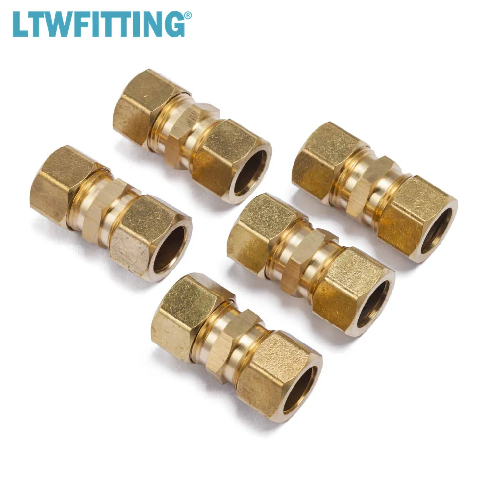 Ltwfitting 5/8" Od Compression Union ,brass Compression Fitting Pipe