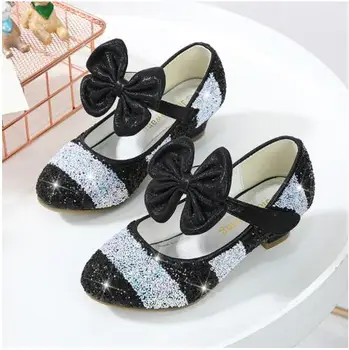 

2020 New Spring Children Princess Shoes Girls Sequins Girls Wedding Party Kids Dress Shoes for Girls School Sandal EU Size 26-37