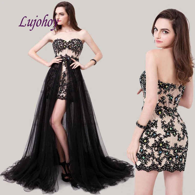 Sexy Kant Korte Cocktail Dress Party Plus Size Afneembare Rok Dames Meisje Vrouwen Formele Prom Graduation Semi Formele Kleding Sexy Kant Korte Cocktail Dress Party Plus Size Afneembare Rok Dames Meisje Vrouwen Formele Prom Graduation Semi Formele Kleding