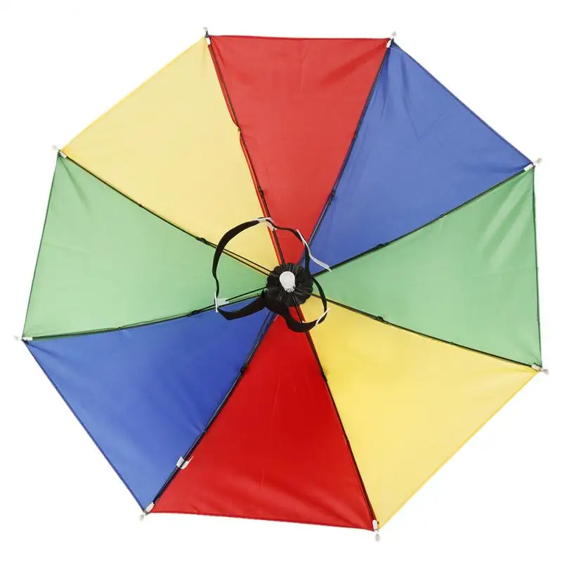Fishing Umbrella Sun Umbrella Hat Golf Fishing Camping Headwear Cap Head Hat Camping Hiking Caps Folding Waterproof