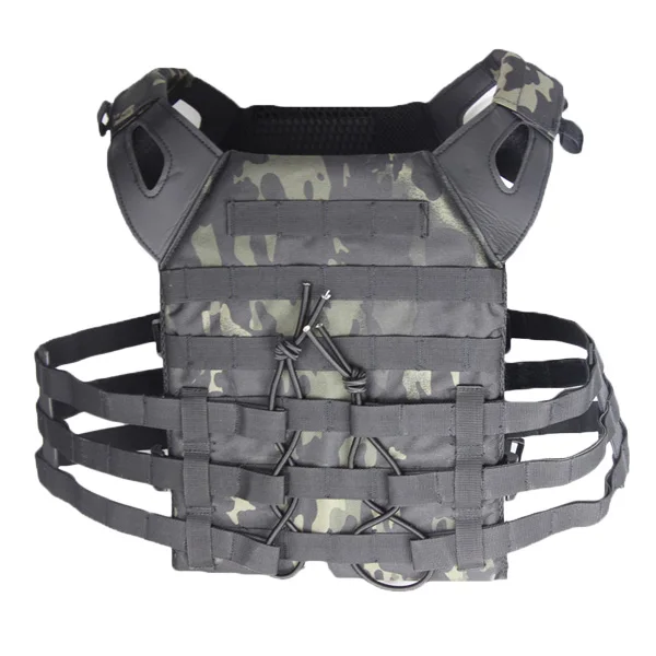 Black Camo Тактический MOLLE JPC жилет страйкбол Пейнтбол нагрудная защитная пластина Перевозчик Мультикам боевой жилет охотничье снаряжение - Цвет: Black Camo