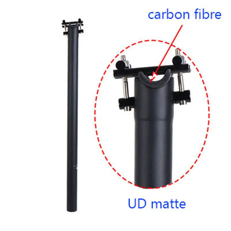 31,8X580 мм углеродное волокно Велосипедное Сиденье для Brompton складной велосипед легкий 275 г T800 3 к глянцевая матовая подседельный штырь - Цвет: UD matte