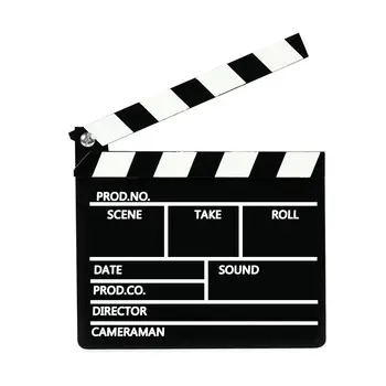 

1Piece Wood Director Video Scene Clapperboard TV Movie Clapper Board 20x20x1.5cm Film Slate Cut Prop high performance